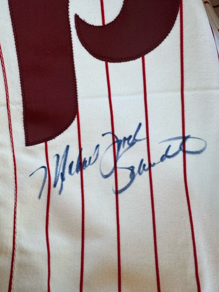 Mike Schmidt Full Name Signed Autographed Mitchell & Ness Jersey JSA COA