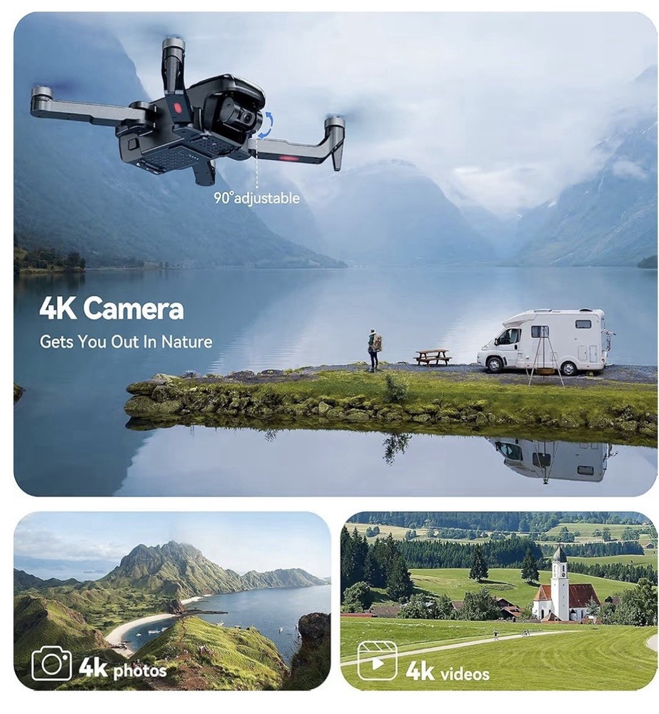 RUKO U11 PRO DRONE GPS AUTO RETURN FOLDABLE QUADCOPTER With CAMERA -,NEW