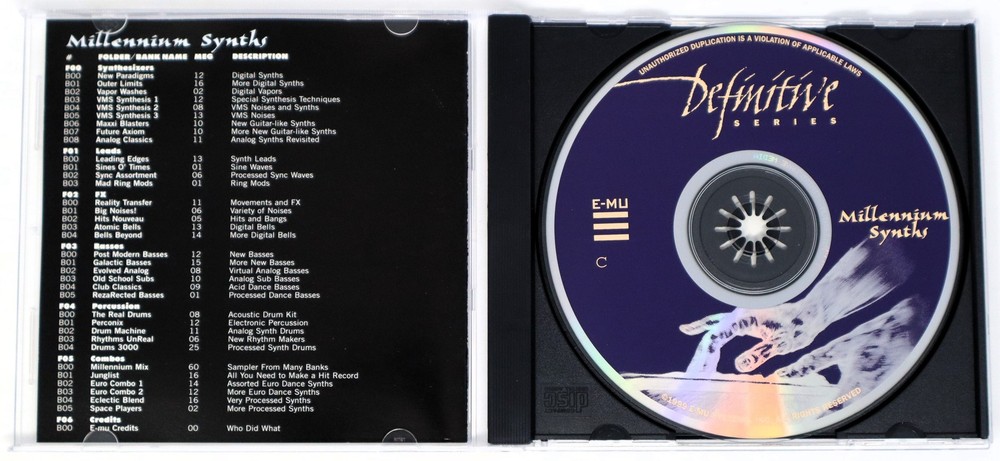 E-MU Systems Millenium Synths E-Mu Format Sample/Sound Library/Sampling CD