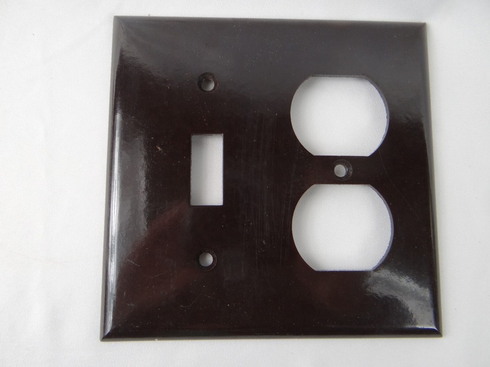 Brown Switch Plates 2 Gang, 1 Duplex Device Combo, 1 Toggle Switch Plate Eagle 3