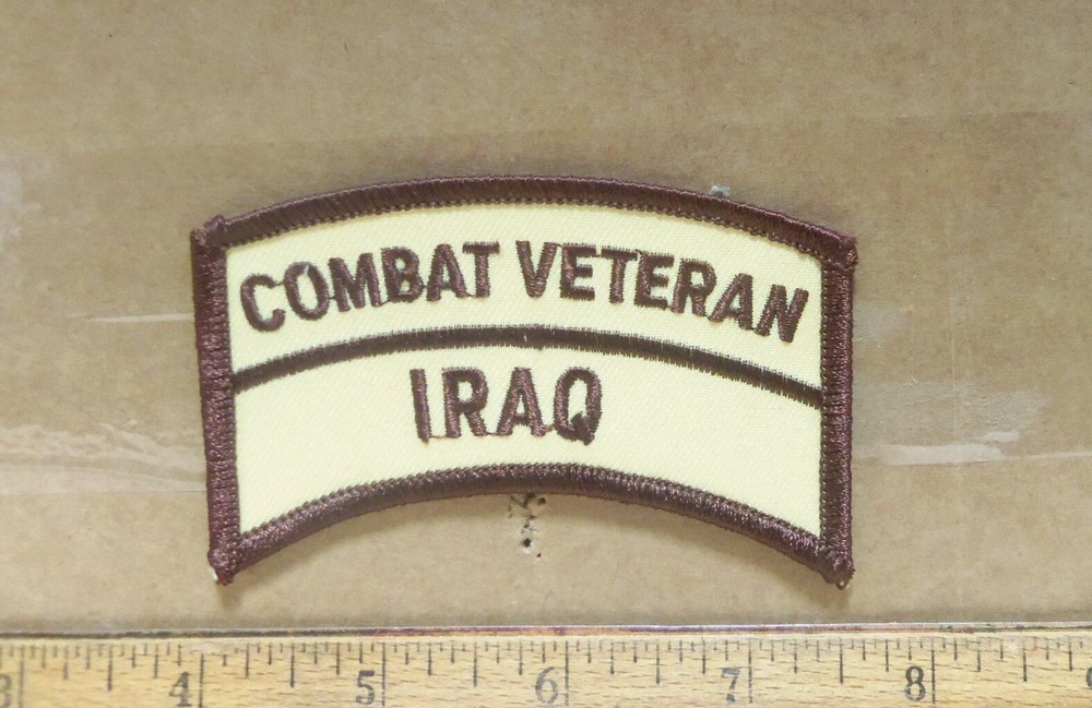 Combat Veteran Iraq Embroidered Patch