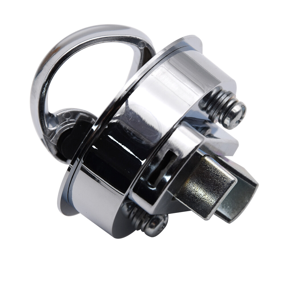 Chrome 2" Flush Pull Slam Latch with Lock Key for Boat Deck Hatch 1/4" Door
