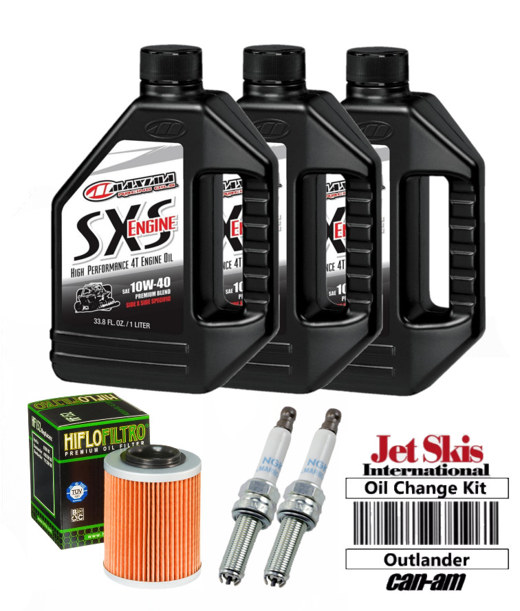 New Can-Am 10W40 Oil Change Kit W/ Spark Plugs For Outlander 850 1000