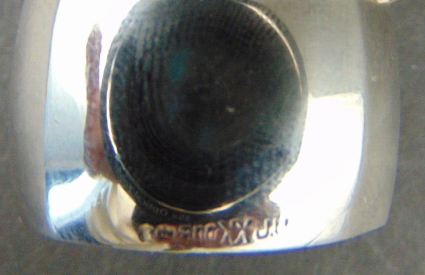 Antique German 800 Silver Napkin Ring "HS" initials