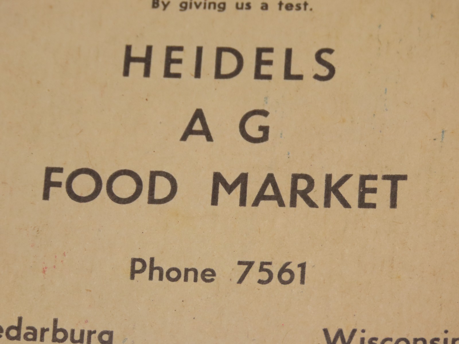 Heidels AG Food Market Vintage Advertising Fold-Out Hand Fan