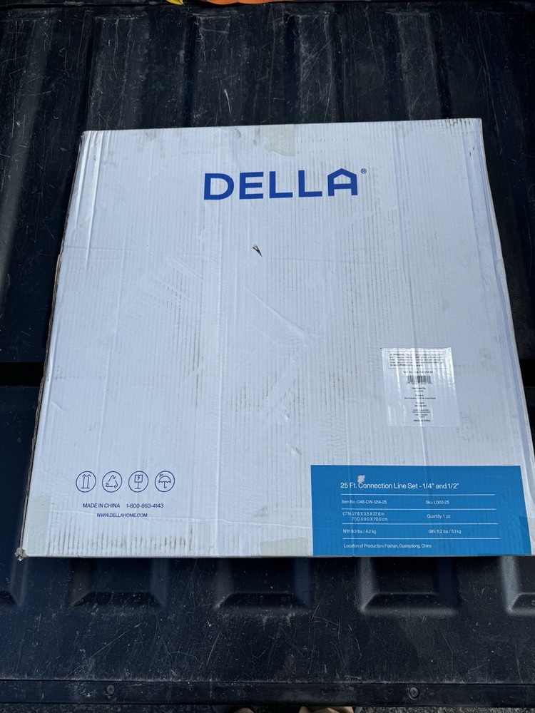 Della Mini Split Line Set 1/4" x 1/2" 25 foot Insulated