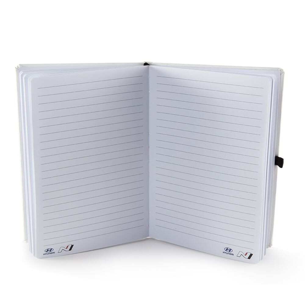 Hyundai N - Medium Notebook PU Hard Cover - White