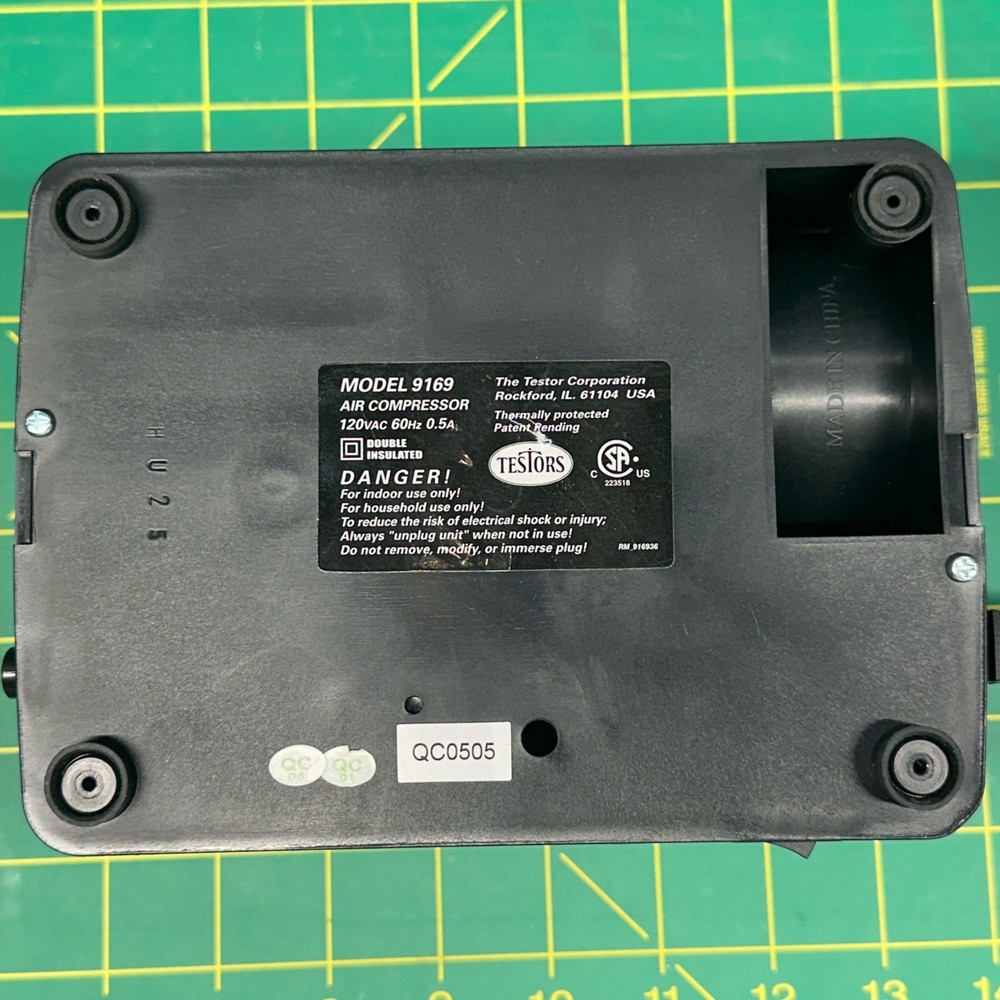 Testors Mighty Mini Replacment Air Compressor Replacment Model 9169