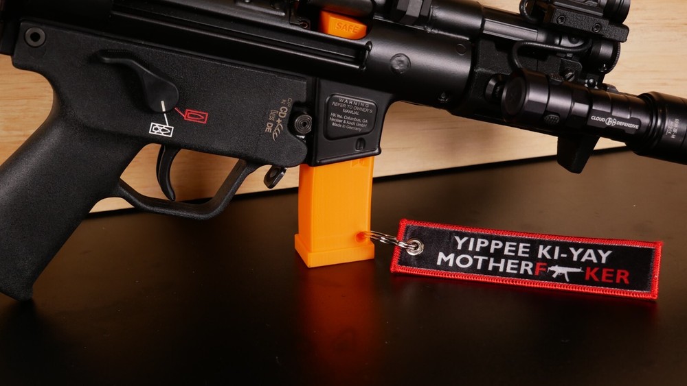 MP5 Mag Block - Empty Chamber Indicators (ECI) - keychain Yippee Ki-Yay