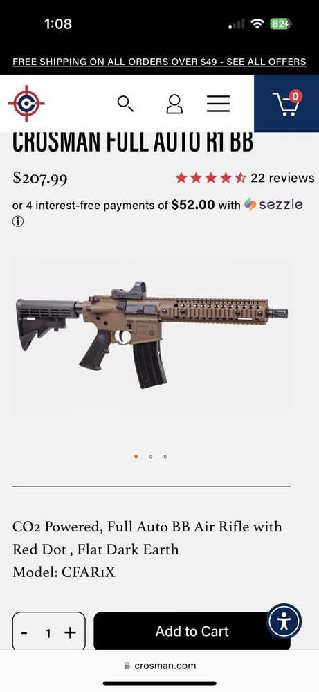 Fully automatic Crosman BB gun