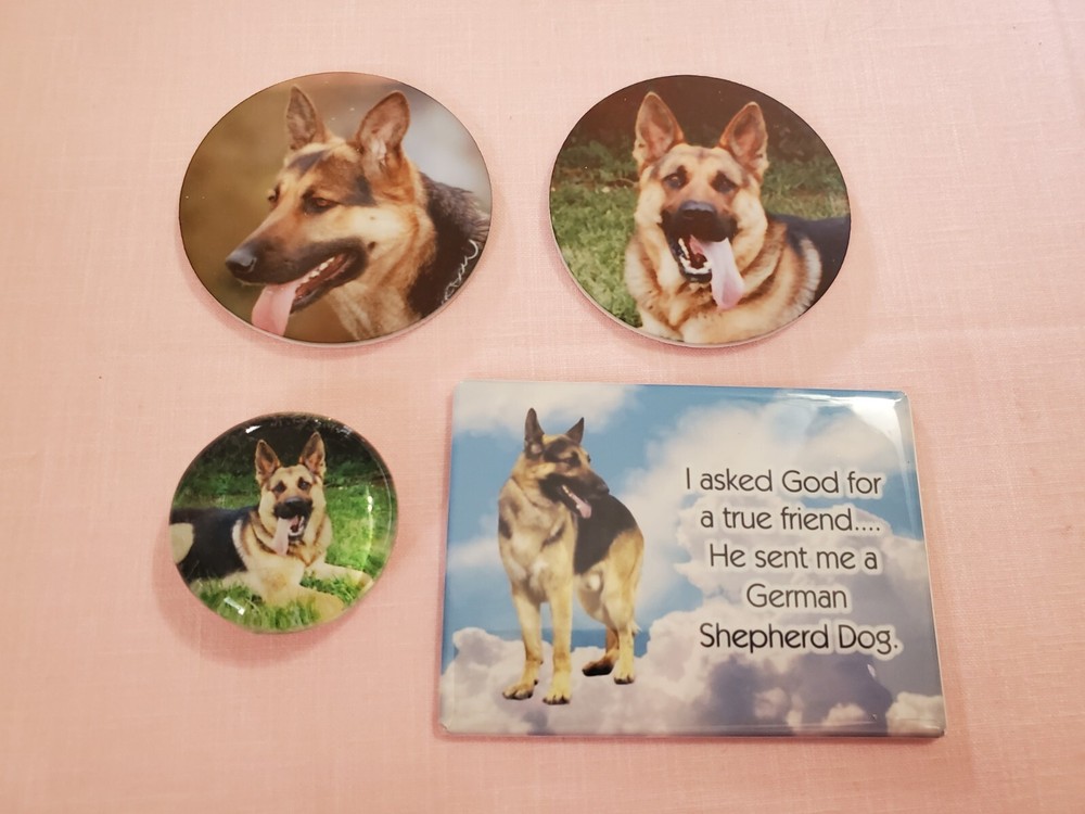 4 GERMAN SHEPHERD MAGNETS