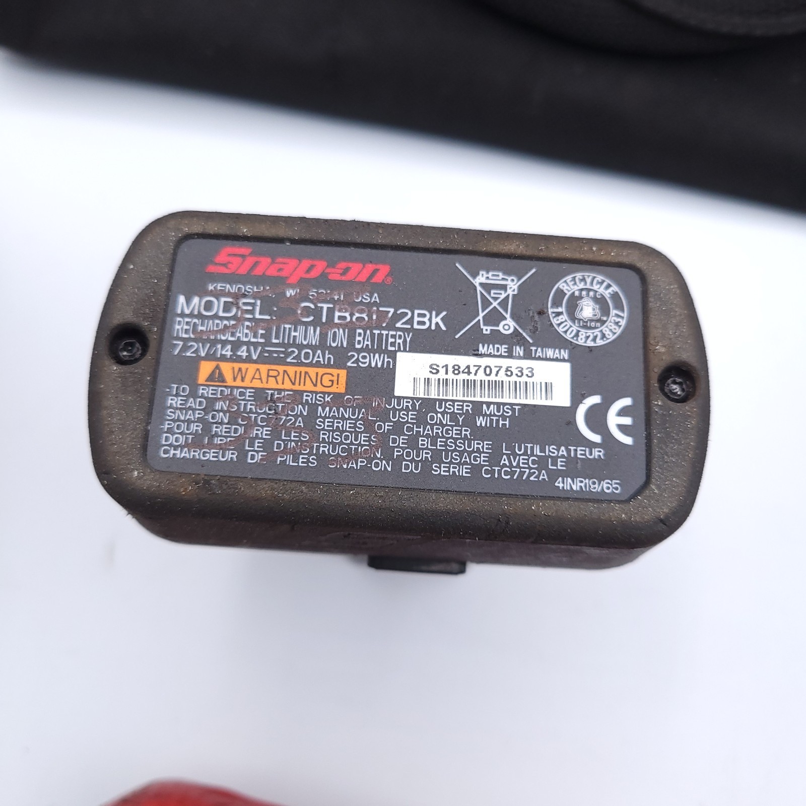 Snap-on Tools 3/8 Drive 14.4v Cordless Impact CT761A 2x Batteries & Charger