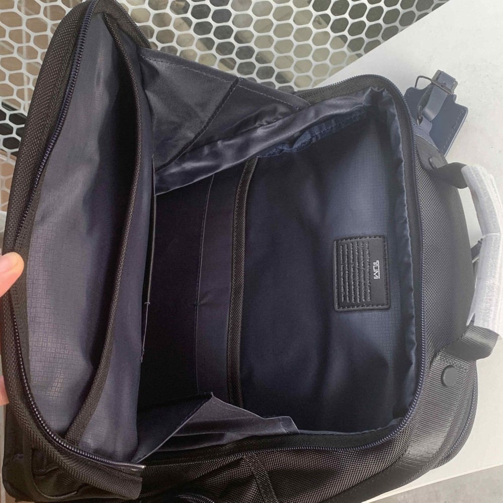 TUMI Backpack with Multi-Functional Pockets Black Used From Japan