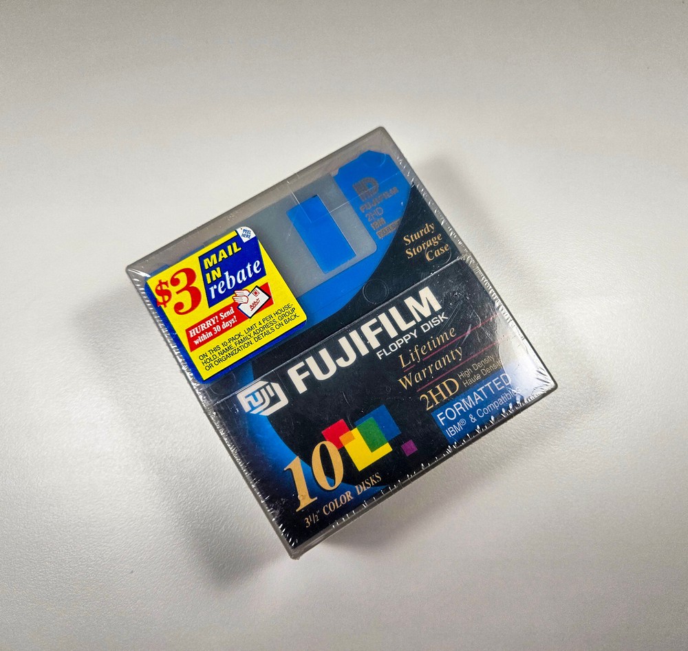 10 FLOPPY DISK FUJIFILM 2HD NOS SEALED