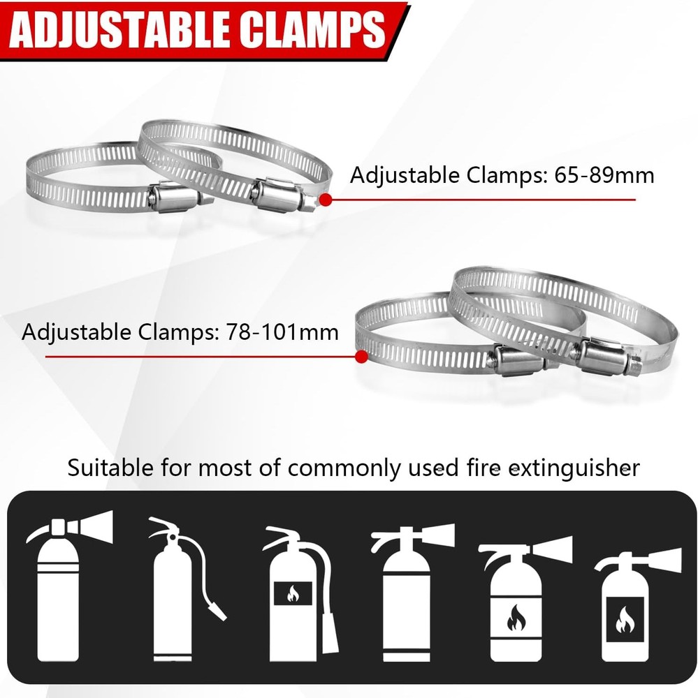 Chrome Quick Release Roll Bar Fire Extinguisher Mount Compatible with for Jeep W