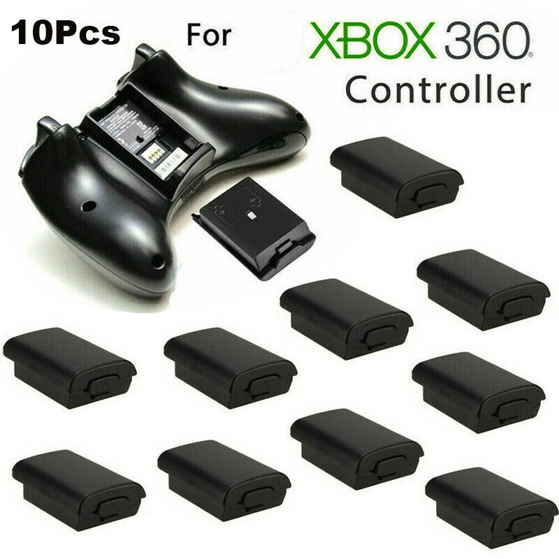 10 Pack Battery Cover Holder Back Shell Case Replacement for Xbox 360 Controller