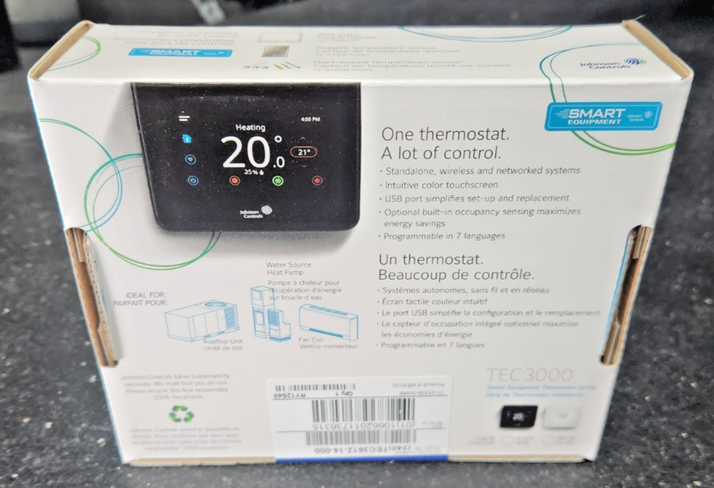 Johnson Controls TEC3612-14-000 TEC3000 BACnet N2 Network Thermostat Controller