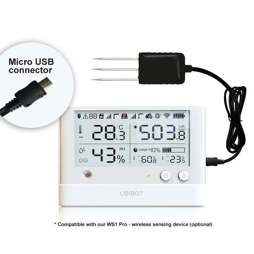 UbiBot SOIL TEMPERATURE AND MOISTURE SENSOR for WS1 Pro Model