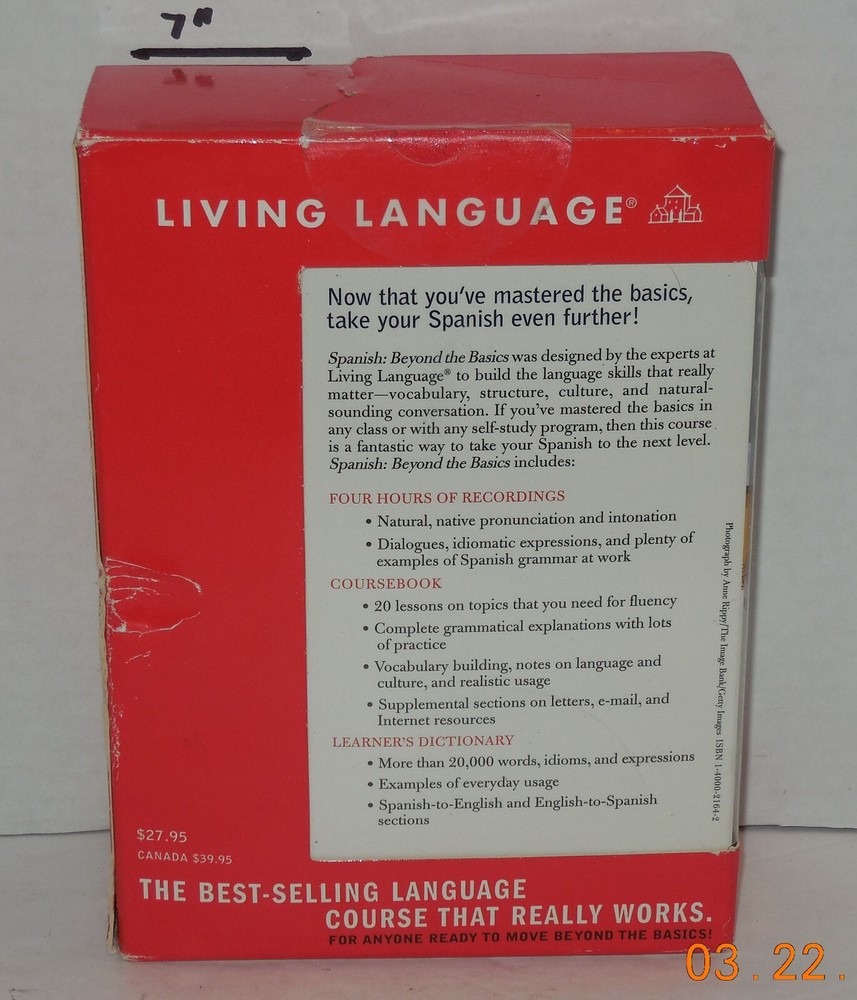Living Language Spanish Beyond The Basics 4 CDs Complete