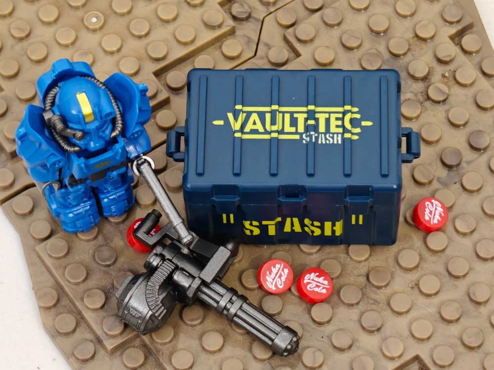 Fallout Custom T-60 Power Armor & Stash Box w Caps Building Blocks MUTLILISTING