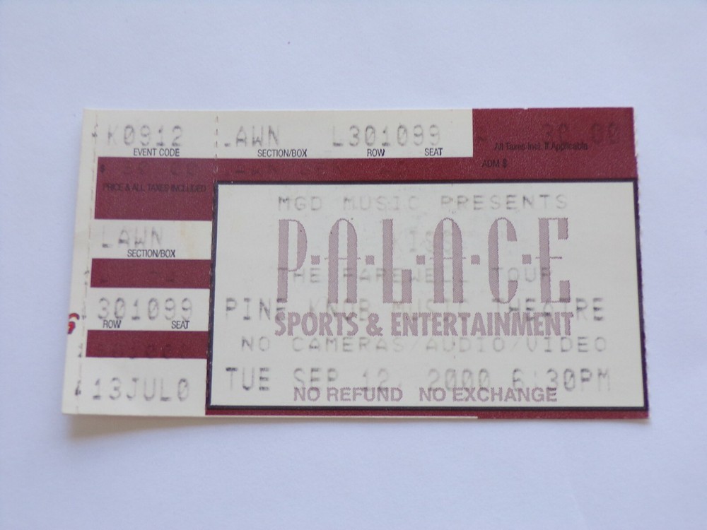 KISS Ticket Stub 2000 Farewell Concert Tour Clarkston Michigan #2 Vintage Kiss