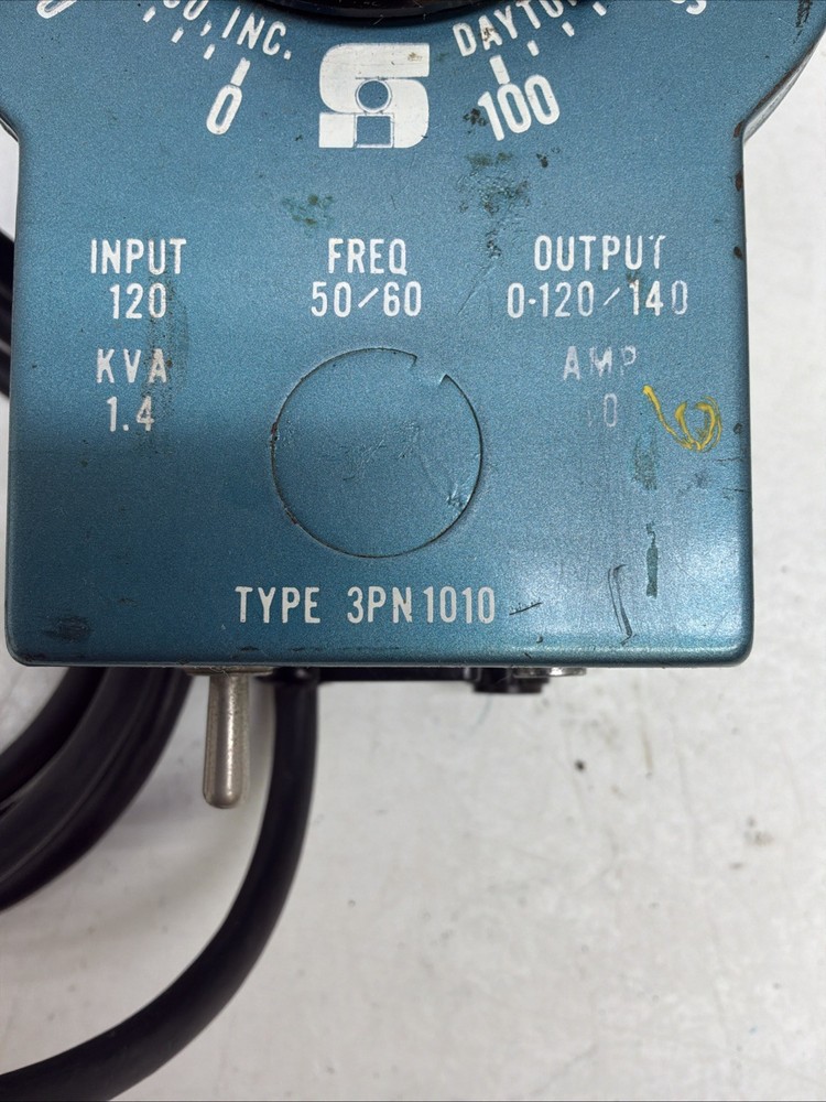 Staco Variable Auto transformer 3PN1010 10AMP Input 120 KVA 1.4