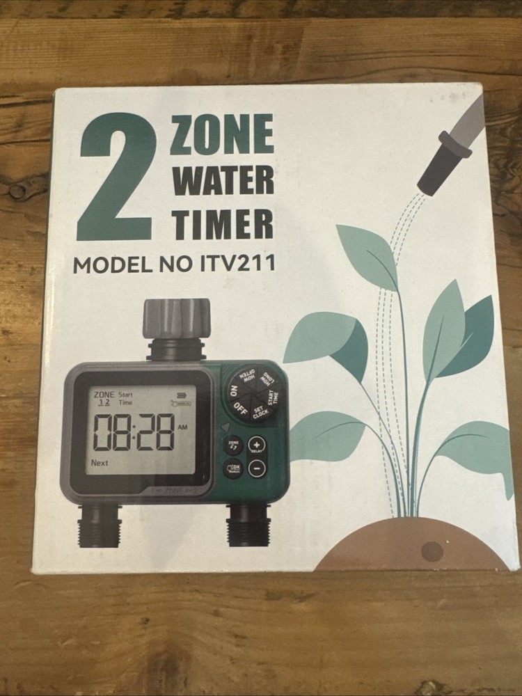 2 Zone Digital Hose Timer -Water Timer - Model No ITV211 - NEW