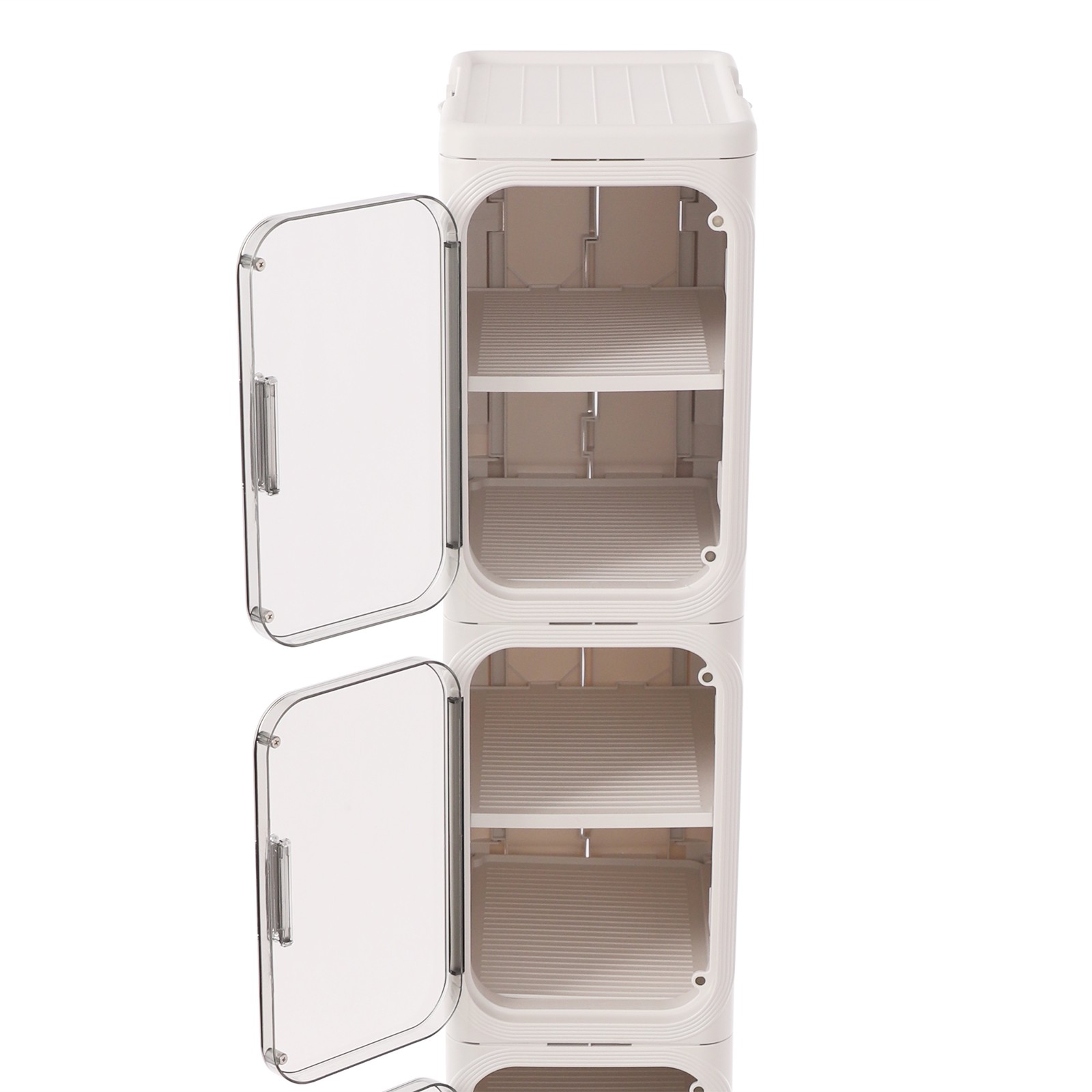 4-tier Slim Bathroom Storage Cabinet, Narrow Floor Standing Storage Cabinet