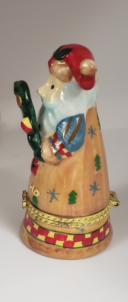 3.5" Santa Clause Hinged Trinket Box Whimsical #53