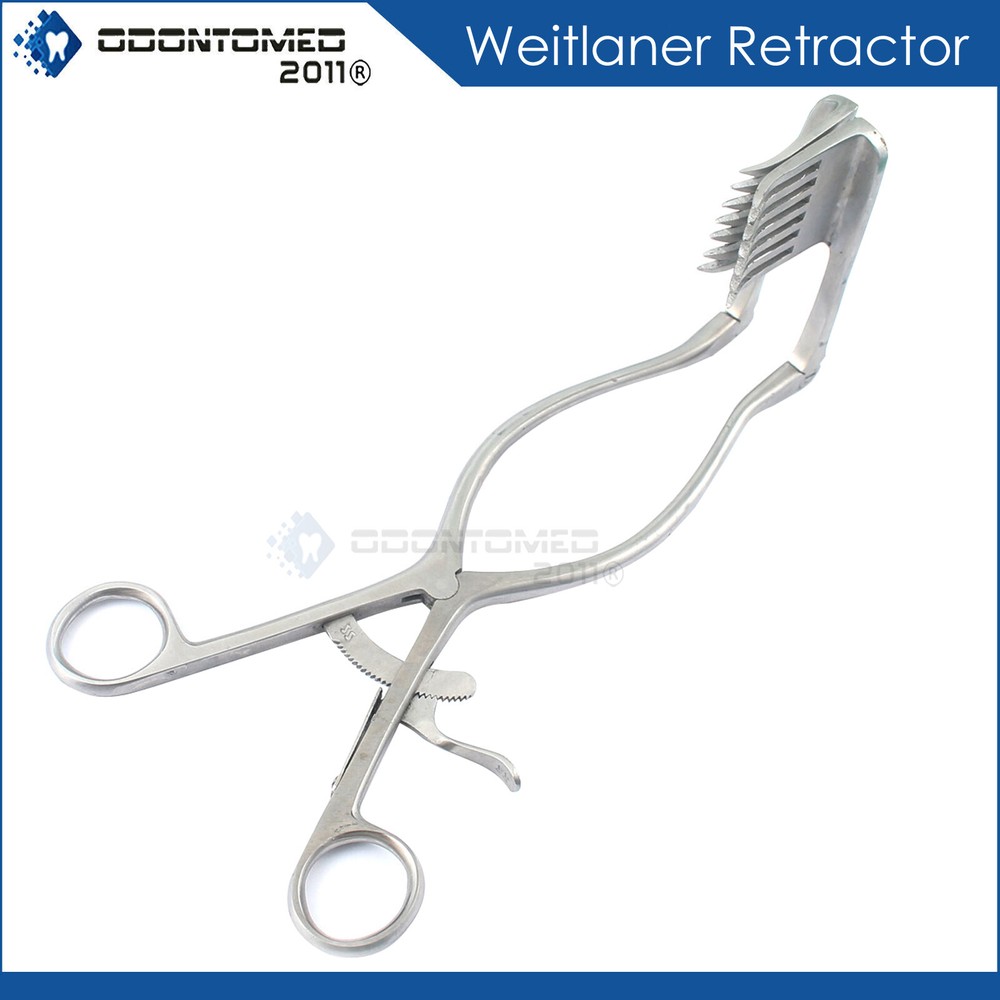 New Beckman Weitlaner Retractor 13" 7x7 Prong Sharp German Surgical Instruments