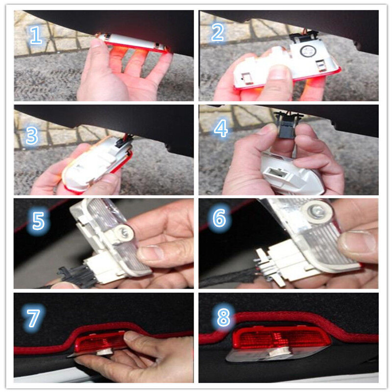 2Pcs HD LED Laser Projector Lights for PORSCHE Cayenne 2011-2017 Macan 2014-2024