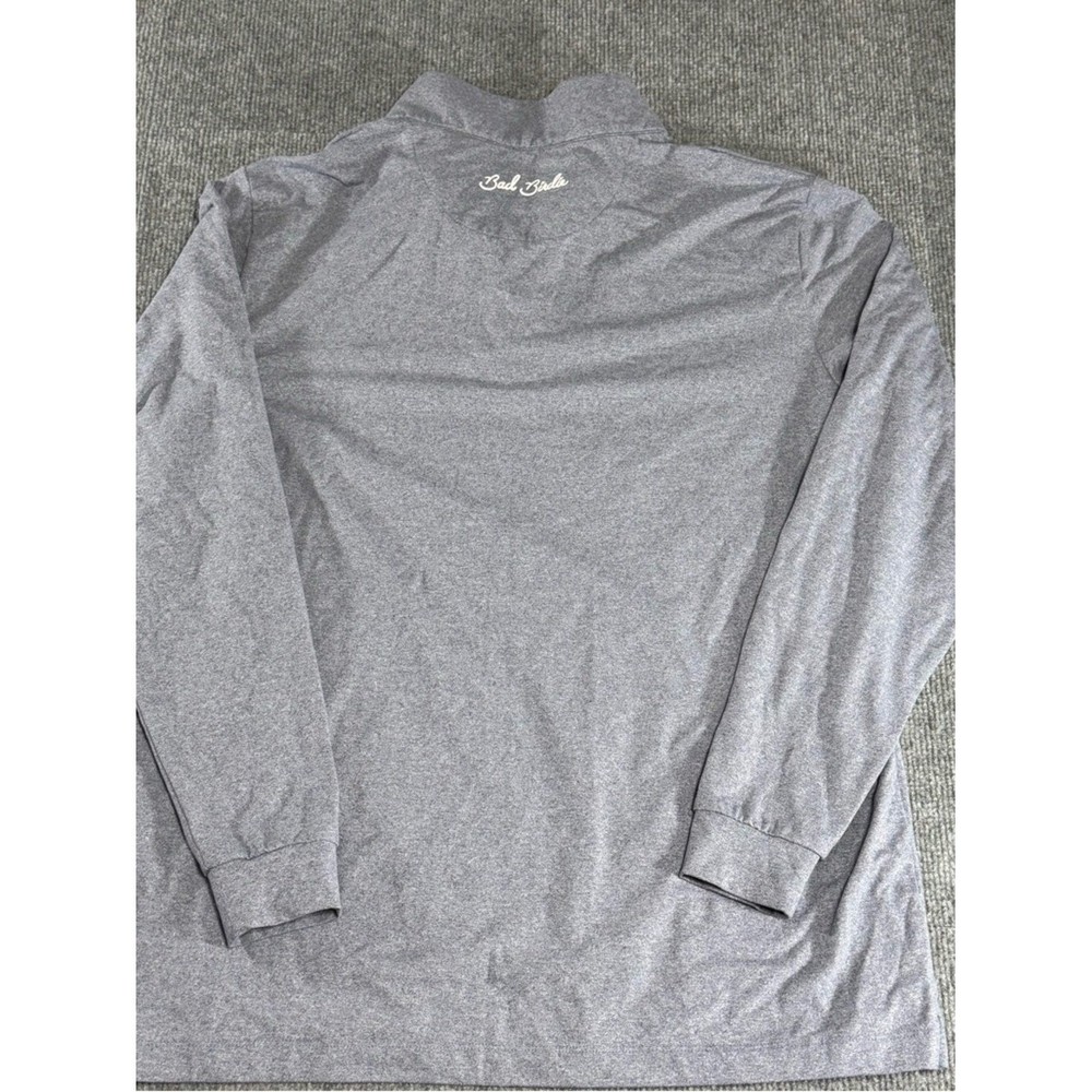 Bad Birdie Men's Medium 1/4 Zip Pullover Grey Performance Golf Preppy Velocity