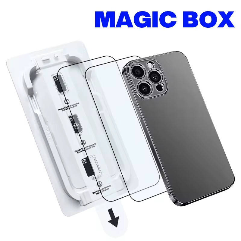 2-Pack Screen Protector iPhone 17 Pro Max Tempered Glass Easy App Alignment Tray