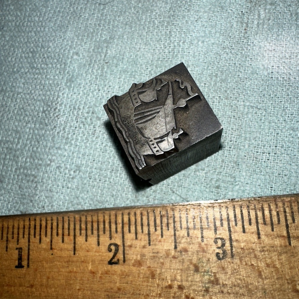 Printing Block “ Old Sailing Ship “ Lead Block