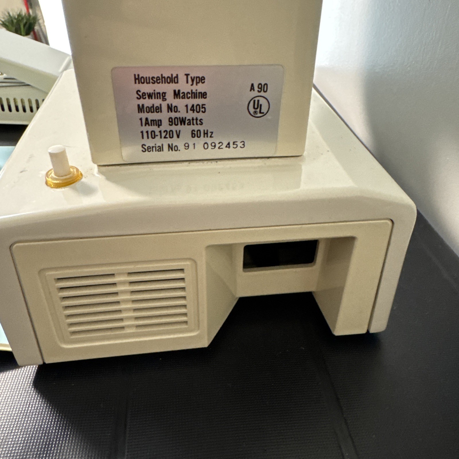 White Sewing Machine Model 1405 With Accessories and Box