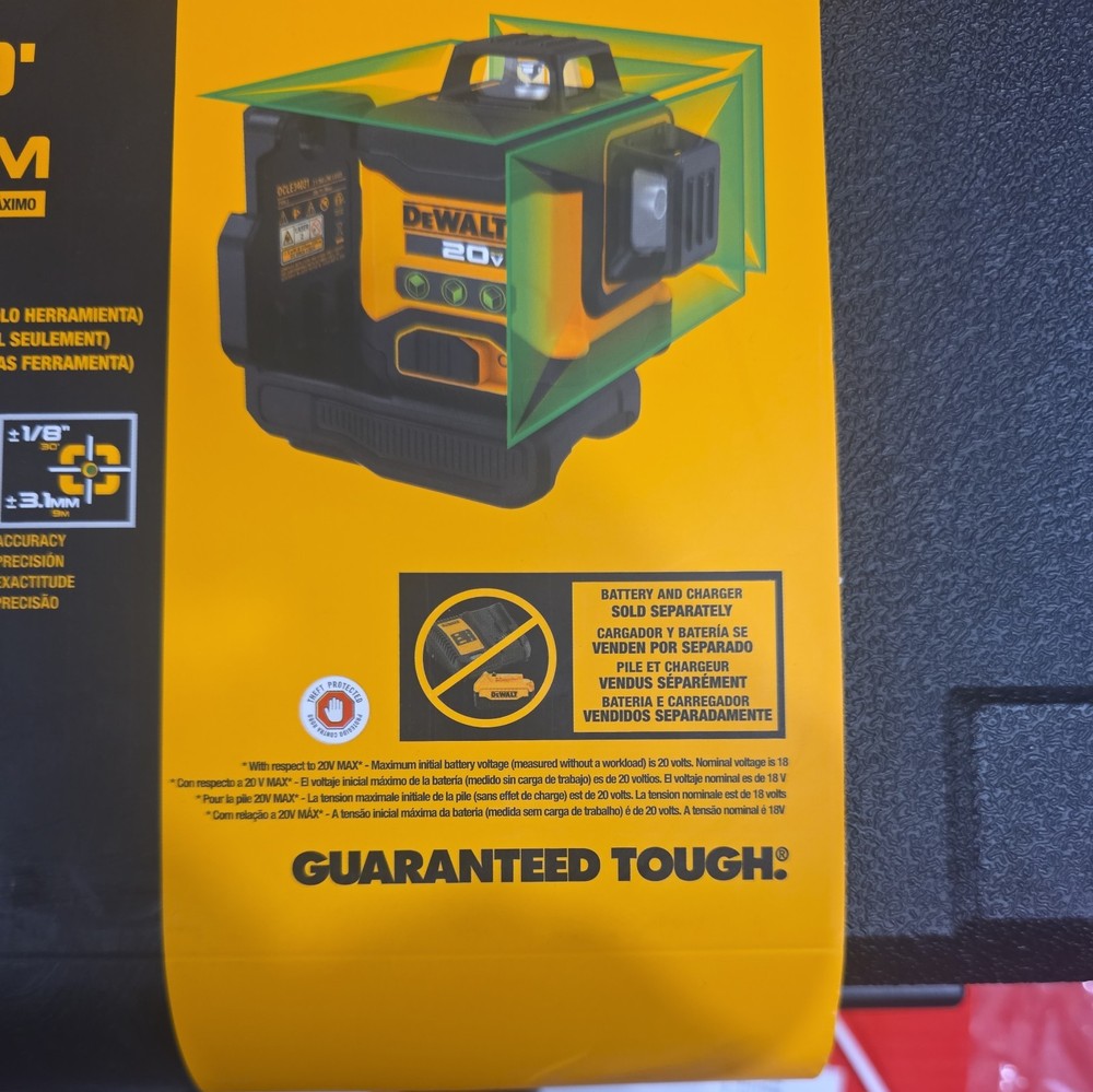 DEWALT 20V 3-Beam 360-Degree 3-Plane Laser Level (Tool Only)