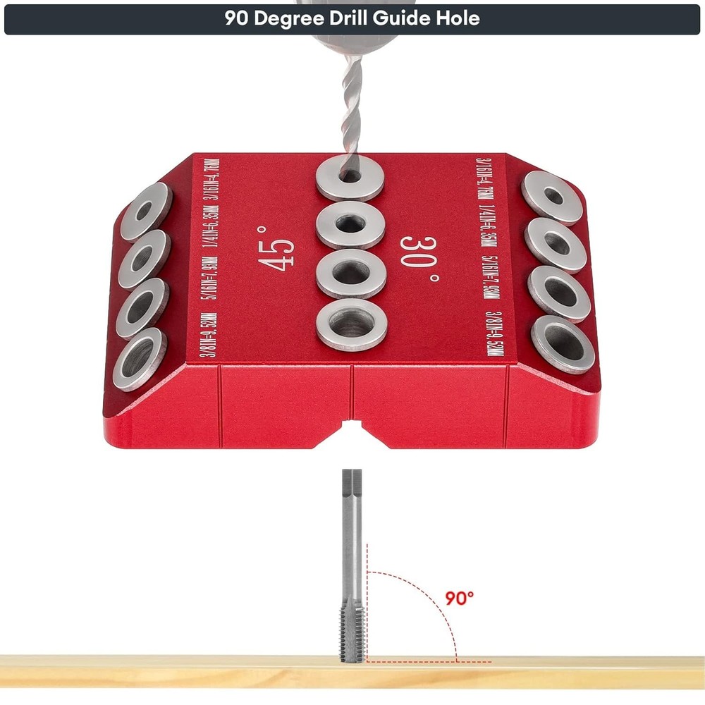 Efficient Angle Drill Guide Jig with N-Groove for Precision Woodworking