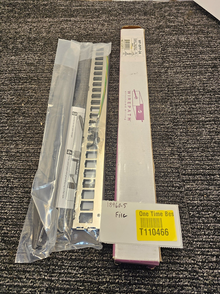 Wirepath WP-BPP-24 Rack Mount 24 Port Blank Patch Panel Black