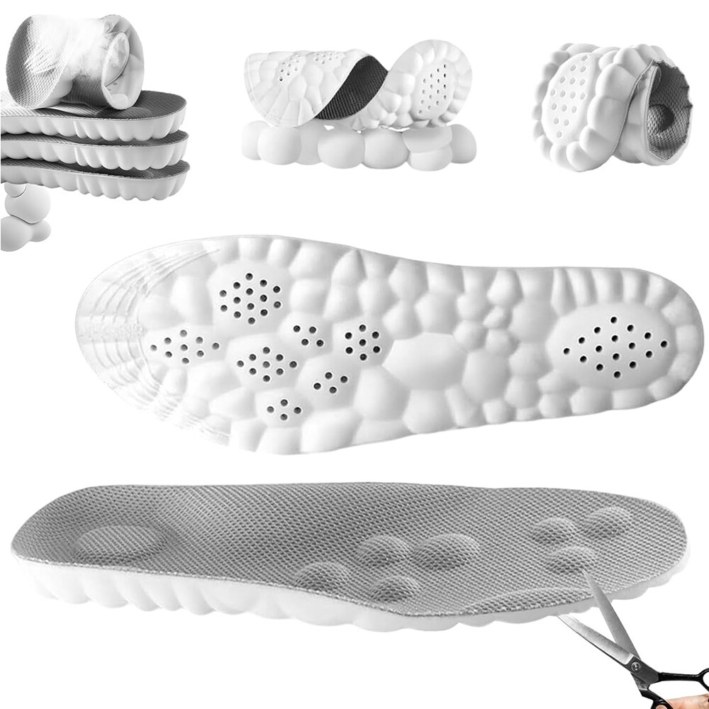 1/2/4Pairs 4D Memory Cloud Technology Insole Super Soft Ultra Comfort Foam Sport