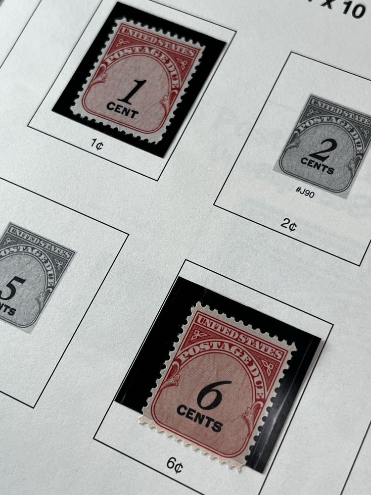 Mystic Heritage Collection - Postage Due Stamp Section Album Inserts + 2 Stamps