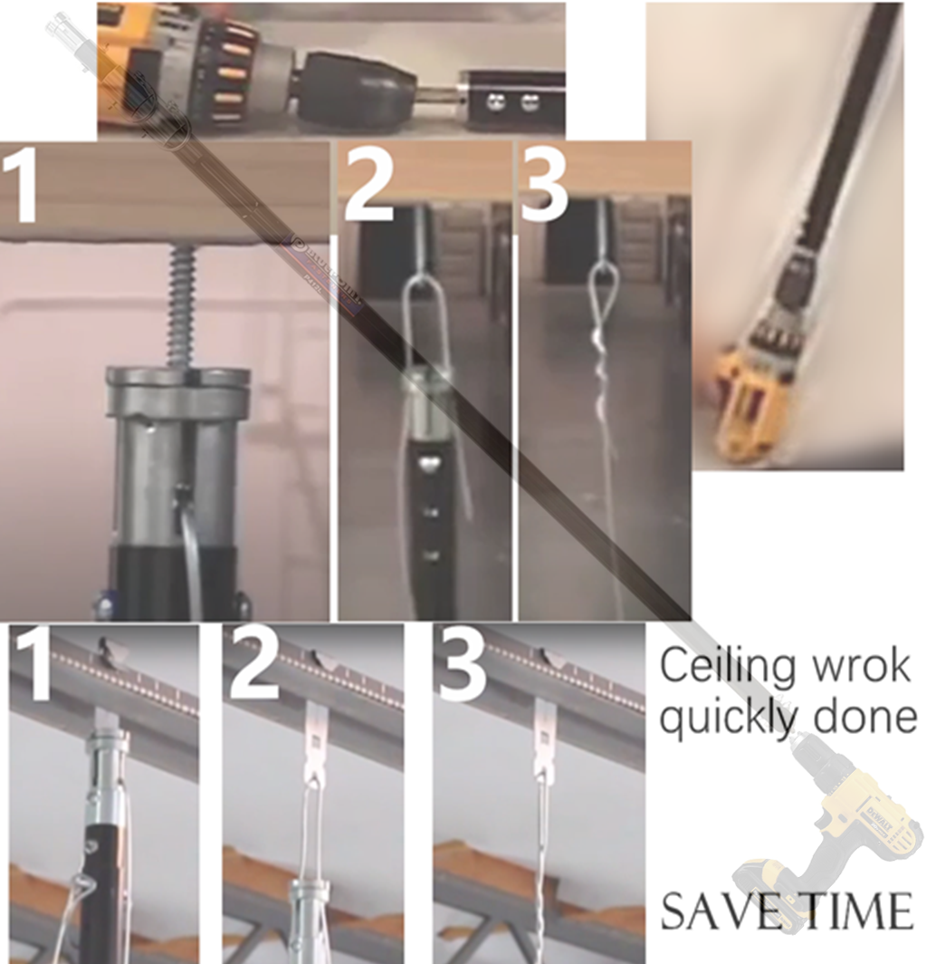 Fastener Lag-Pro Pole,Ceiling Fastening Tool Ceiling Wires/lag screws/Electrical