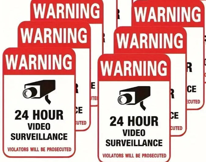 VIDEO SURVEILLANCE STICKERS (3 Pcs.)