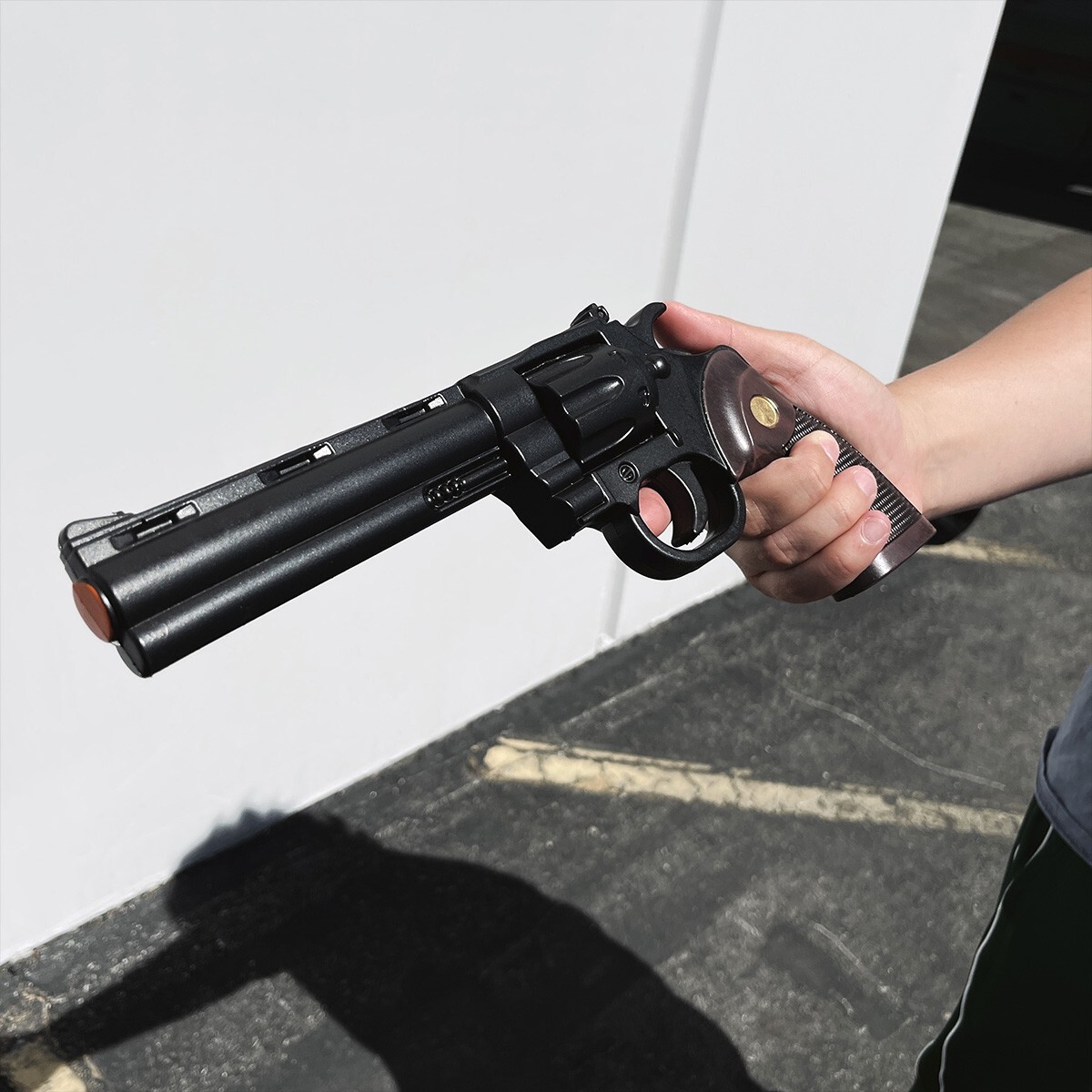 Black Fantasy Grimes Colt Python Revolver Foam Gun For Cosplay, Collections