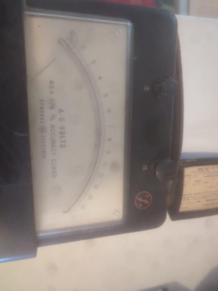 Vtg General Electric GE Analog AC Voltmeter AP-12 Untested