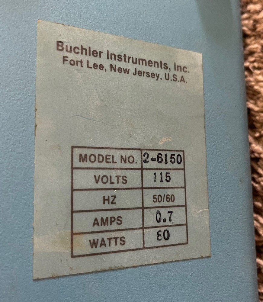 Buchler Instruments Polystatic Pump, Model 2-6150, Works
