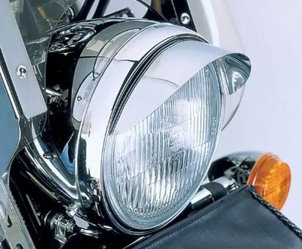 7" CHROME HEADLIGHT VISOR for Harley Davidson Softail Road King