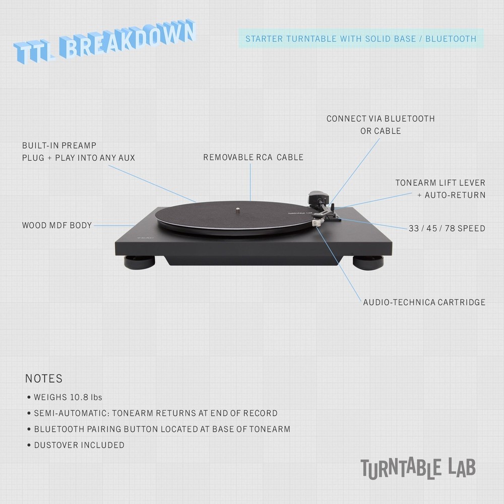 Teac: TN-180BT Semi-Automatic Turntable w/ Bluetooth - Cherry