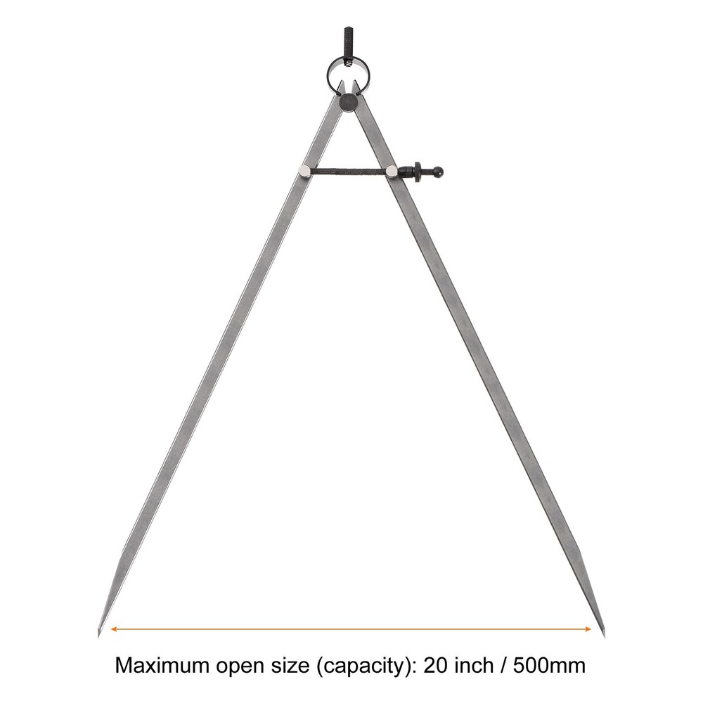 Spring Joint Caliper 20" 500mm Spring Divider Caliper with Solid Nut, Flat Leg