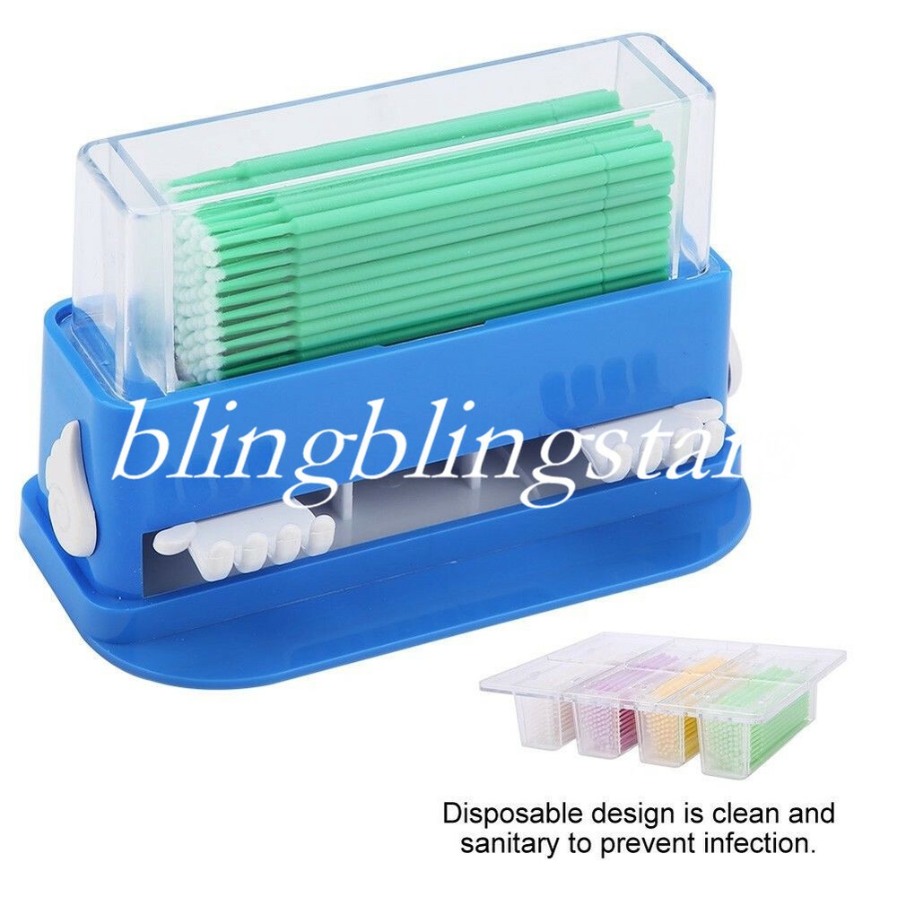 1 Set Dental Plastic Dispenser Sticks Container Brush Applicator Micro Bendable