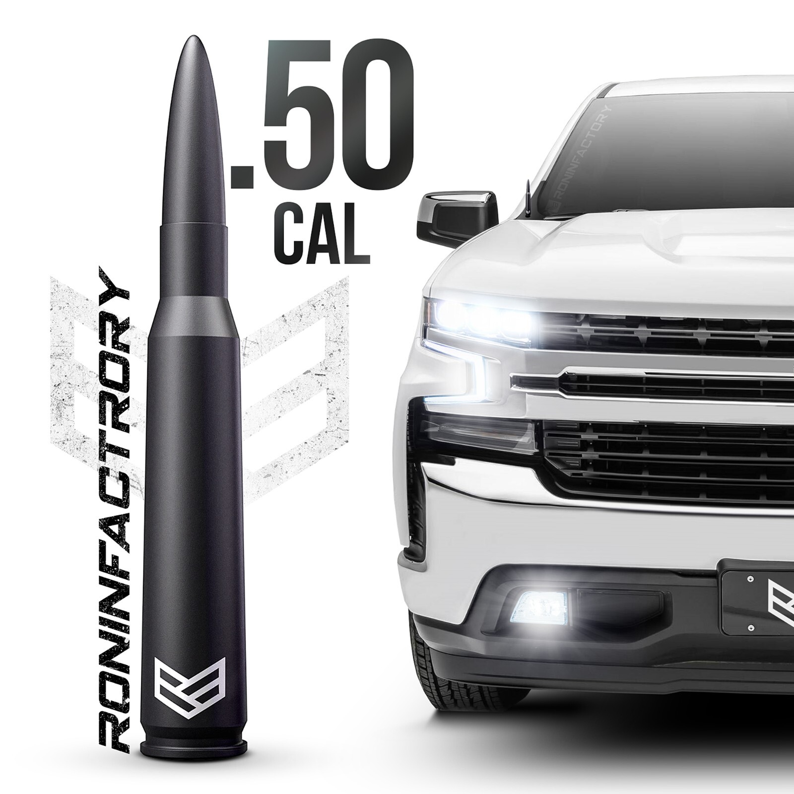 RONIN FACTORY 50 CAL BULLET ANTENNA CHEVY SILVERADO ANTI-THEFT